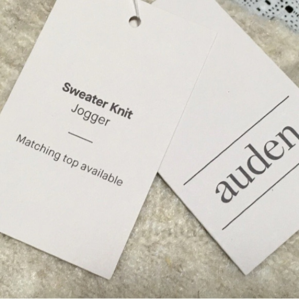 Auden Oatmeal Women's 4X Sweater Knit Ribbed Cuffed-Leg Jogger Pajama Pants - Picture 4 of 9